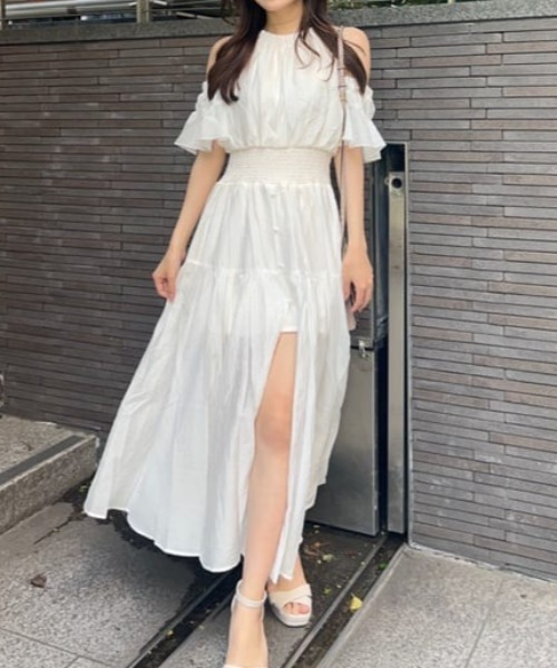 rienda AKB48 秋山由奈さん着用　2WAYホルターネックロンパース rienda｜【AKB48 秋山由奈さん着用】2WAYホルターネック