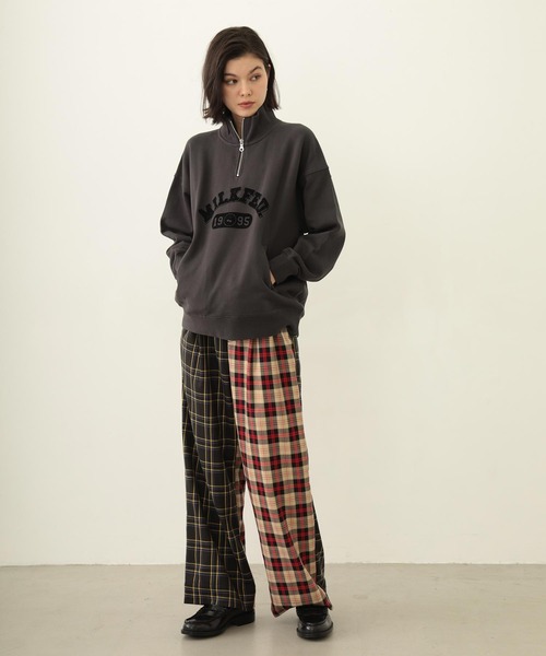 MILKFED.（ミルクフェド）の「COMBINATION PLAID PANTS（その他パンツ・レディース・ブラック/グリーン・ONE SIZE）」の8枚目の写真