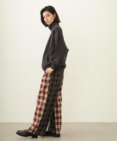 MILKFED.（ミルクフェド）の「COMBINATION PLAID PANTS（その他パンツ・レディース・ブラック/グリーン・ONE SIZE）」の9枚目の写真