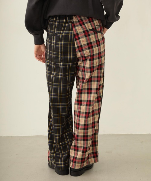 MILKFED.（ミルクフェド）の「COMBINATION PLAID PANTS（その他パンツ・レディース・ブラック/グリーン・ONE SIZE）」の6枚目の写真