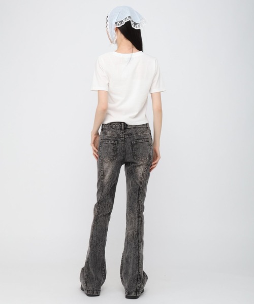 3.3 Field Trip （3.3フィールドトリップ）の「3.3 Field Trip／フレアデニム2（デニムパンツ・レディース・ブルー/ブラック・SMALL/MEDIUM）」の8枚目の写真