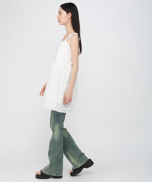 3.3 Field Trip （3.3フィールドトリップ）の「3.3 Field Trip／フレアデニム2（デニムパンツ・レディース・ブルー/ブラック・SMALL/MEDIUM）」の14枚目の写真