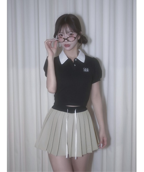 darich ダーリッチ　ナロープリーツティアードミニスカート Darich - Darich ナロープリーツティアードミニスカート M 白