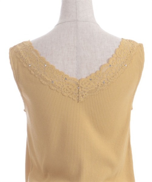 axes femme(アクシーズファム)の「吸水速乾2WAYリブタンク(タンクトップ・レディース・グリーン/キナリ/イエロー/ネイビー・FREE)」の8枚目の写真