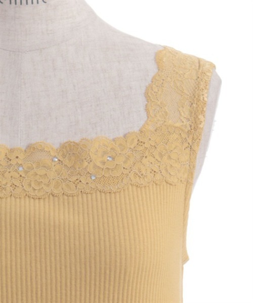 axes femme(アクシーズファム)の「吸水速乾2WAYリブタンク(タンクトップ・レディース・グリーン/キナリ/イエロー/ネイビー・FREE)」の9枚目の写真