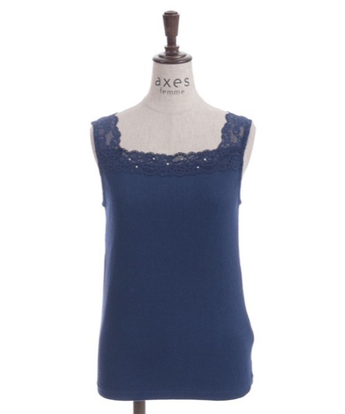 axes femme(アクシーズファム)の「吸水速乾2WAYリブタンク(タンクトップ・レディース・グリーン/キナリ/イエロー/ネイビー・FREE)」の10枚目の写真