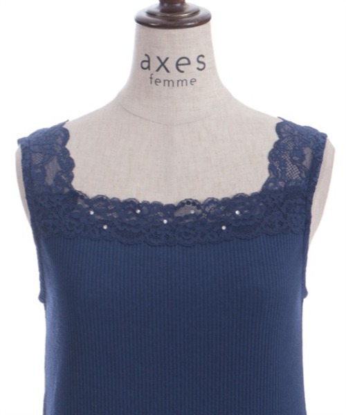 axes femme(アクシーズファム)の「吸水速乾2WAYリブタンク(タンクトップ・レディース・グリーン/キナリ/イエロー/ネイビー・FREE)」の13枚目の写真