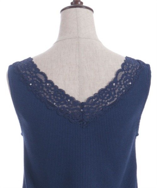 axes femme(アクシーズファム)の「吸水速乾2WAYリブタンク(タンクトップ・レディース・グリーン/キナリ/イエロー/ネイビー・FREE)」の16枚目の写真