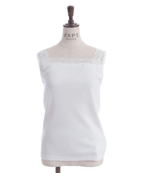 axes femme(アクシーズファム)の「吸水速乾2WAYリブタンク(タンクトップ・レディース・グリーン/キナリ/イエロー/ネイビー・FREE)」の18枚目の写真