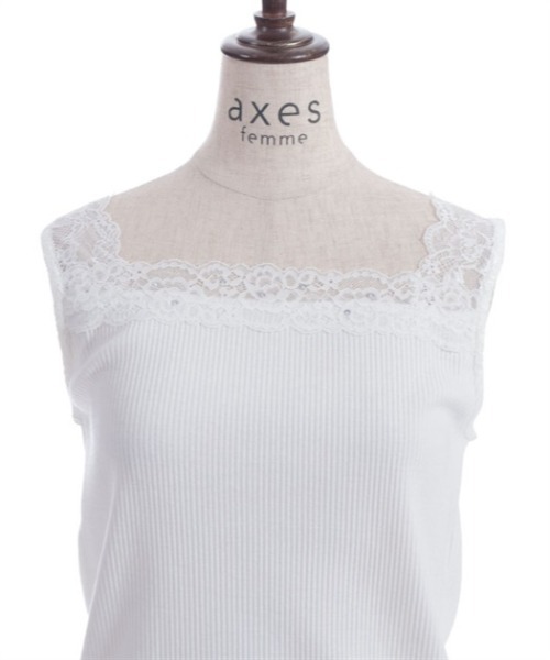 axes femme(アクシーズファム)の「吸水速乾2WAYリブタンク(タンクトップ・レディース・グリーン/キナリ/イエロー/ネイビー・FREE)」の21枚目の写真