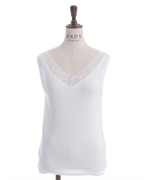 axes femme(アクシーズファム)の「吸水速乾2WAYリブタンク(タンクトップ・レディース・グリーン/キナリ/イエロー/ネイビー・FREE)」の22枚目の写真