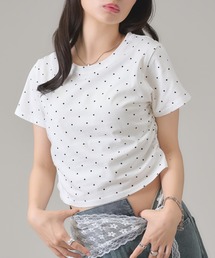apres jour mignon | サイドシャーリングクロップドTシャツ(Tシャツ/カットソー)