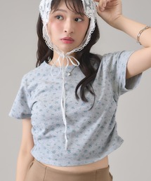 サイドシャーリングクロップドTシャツ