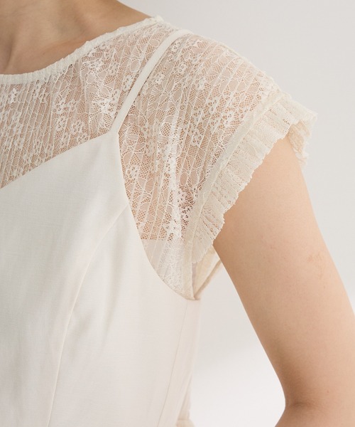 ELENCARE DUE（エレンカーレデュエ）の「・ELENCARE DUE ドッキングレースブラウス（シャツ/ブラウス・レディース・グレイッシュベージュ/ブラック/オフホワイト・FREE）」の13枚目の写真