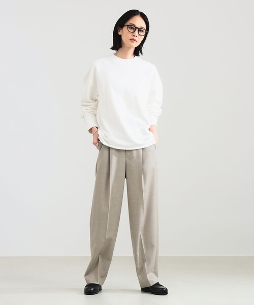 SLOANE（スローン）の「【別注】SLOANE / 裏毛 クルーネック ロングスリーブ スウェット［手洗い可］（スウェット・レディース・ホワイト/グレー・1/2）」の5枚目の写真