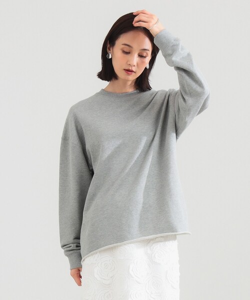 SLOANE（スローン）の「【別注】SLOANE / 裏毛 クルーネック ロングスリーブ スウェット［手洗い可］（スウェット・レディース・ホワイト/グレー・1/2）」の12枚目の写真