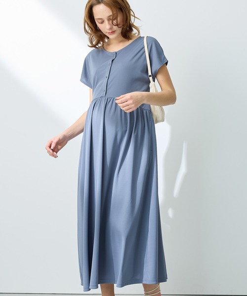 専用 授乳口付 マタニティワンピース M ANGELIEBE マタニティ ワンピース 授乳服 服 結婚式 お宮参り