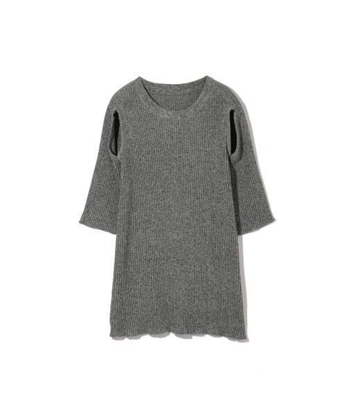 ketty（ケティ）の「カットアウトミックスニット≪手洗い可能≫（ニット/セーター・レディース・グリーン/ブラック/オフホワイト・M）」の12枚目の写真