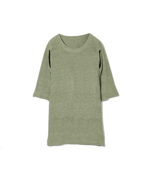 ketty（ケティ）の「カットアウトミックスニット≪手洗い可能≫（ニット/セーター・レディース・グリーン/ブラック/オフホワイト・M）」の15枚目の写真