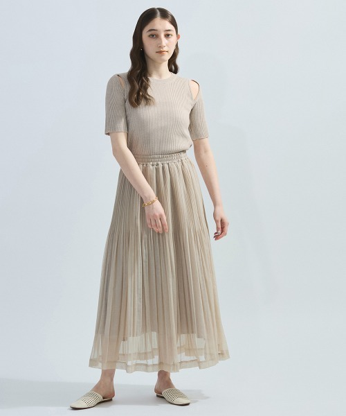 ketty（ケティ）の「カットアウトミックスニット≪手洗い可能≫（ニット/セーター・レディース・グリーン/ブラック/オフホワイト・M）」の14枚目の写真