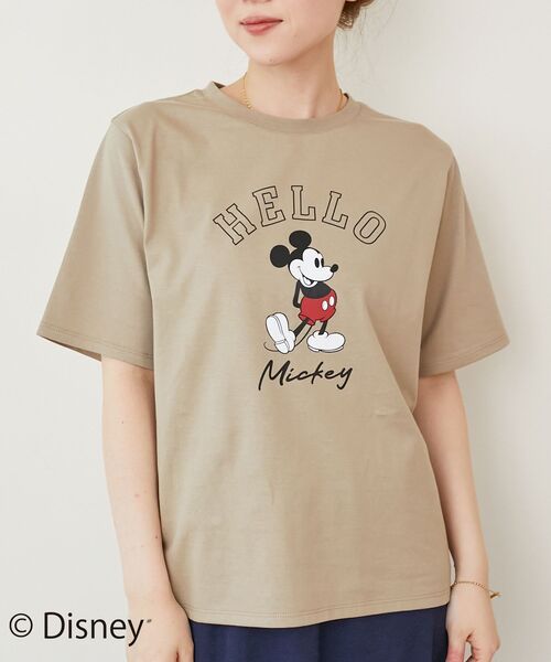 le.coeur blanc(ルクールブラン)の「【Disney】Hello/プリントTシャツ(Tシャツ/カットソー・レディース・ベージュ/チャコールグレー/オフホワイト・38)」の15枚目の写真