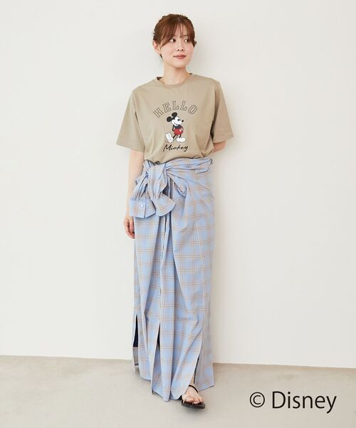 le.coeur blanc(ルクールブラン)の「【Disney】Hello/プリントTシャツ(Tシャツ/カットソー・レディース・ベージュ/チャコールグレー/オフホワイト・38)」の19枚目の写真