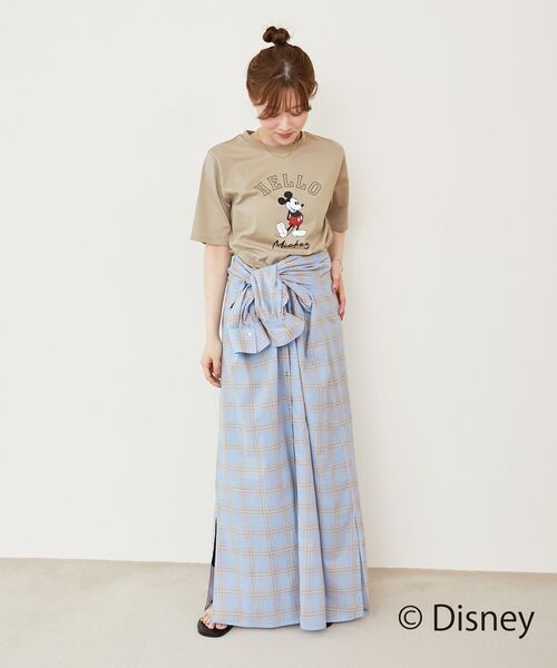 le.coeur blanc(ルクールブラン)の「【Disney】Hello/プリントTシャツ(Tシャツ/カットソー・レディース・ベージュ/チャコールグレー/オフホワイト・38)」の21枚目の写真