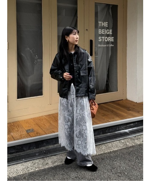 titivate(ティティベイト)の「レースドッキングワンピース(ワンピース・レディース・ブラック/オフホワイト・M/S)」の4枚目の写真