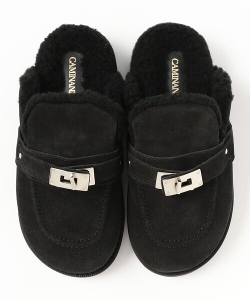 【新品未使用】CAMINANDO バックルファーサンダル Deuxieme Classe（ドゥーズィエムクラス）の「*CAMINANDO FUR SANDAL