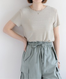 ラメ半袖Tee インナーカットソー