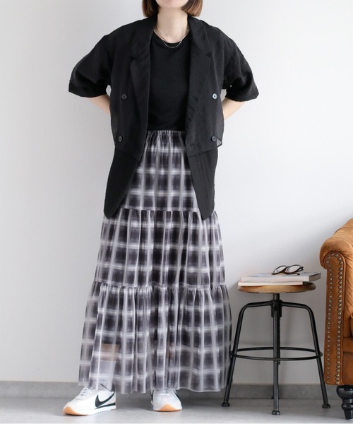 cepo（セポ）の「ラメ半袖Tee インナーカットソー（Tシャツ/カットソー・レディース・ベージュ/グレー/ブラック・M）」の5枚目の写真