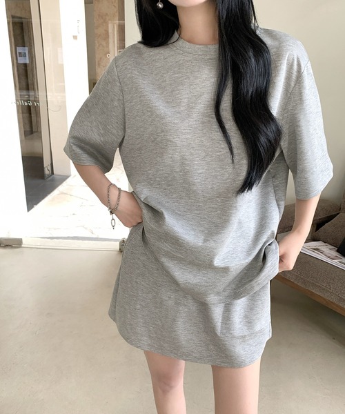 by LEGNA(バイレグナ)の「半袖トップスセットアップ(セットアップ・レディース・ブラウン/ブラック/杢グレー・MEDIUM/LARGE)」の3枚目の写真