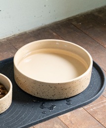 DULTON(_g)SPLATTER CERAMIC DOG BOWL L/hbO{E(̑ybgObY)