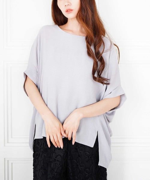 Sawa a la mode(サワアラモード)の「ドルマンスリーブカットソー(Tシャツ/カットソー・レディース・ホワイト/グレー/ブラック・FREE)」の3枚目の写真