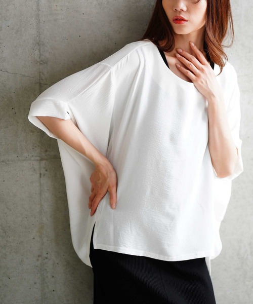 Sawa a la mode(サワアラモード)の「ドルマンスリーブカットソー(Tシャツ/カットソー・レディース・ホワイト/グレー/ブラック・FREE)」の2枚目の写真