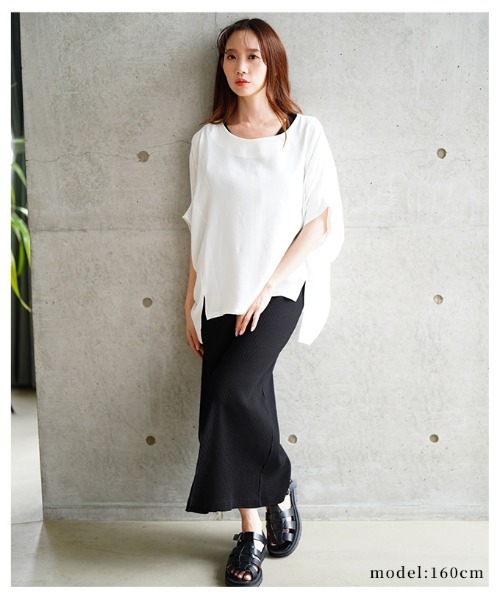 Sawa a la mode(サワアラモード)の「ドルマンスリーブカットソー(Tシャツ/カットソー・レディース・ホワイト/グレー/ブラック・FREE)」の6枚目の写真