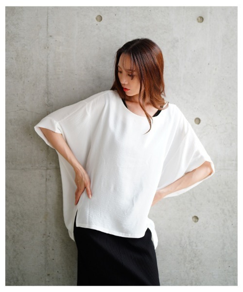 Sawa a la mode(サワアラモード)の「ドルマンスリーブカットソー(Tシャツ/カットソー・レディース・ホワイト/グレー/ブラック・FREE)」の7枚目の写真