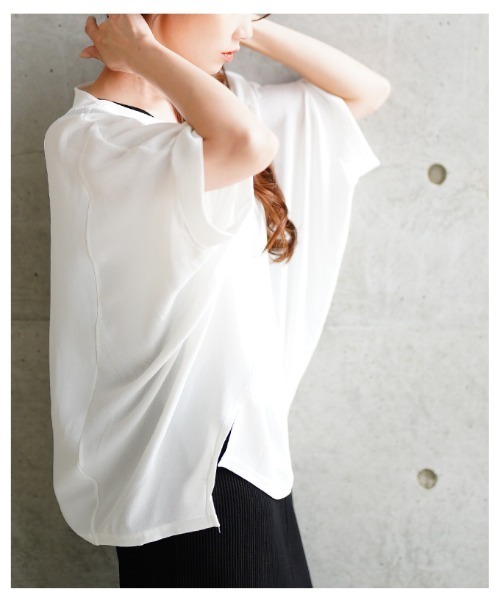 Sawa a la mode(サワアラモード)の「ドルマンスリーブカットソー(Tシャツ/カットソー・レディース・ホワイト/グレー/ブラック・FREE)」の8枚目の写真