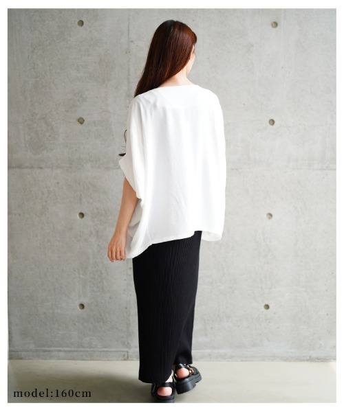 Sawa a la mode(サワアラモード)の「ドルマンスリーブカットソー(Tシャツ/カットソー・レディース・ホワイト/グレー/ブラック・FREE)」の9枚目の写真