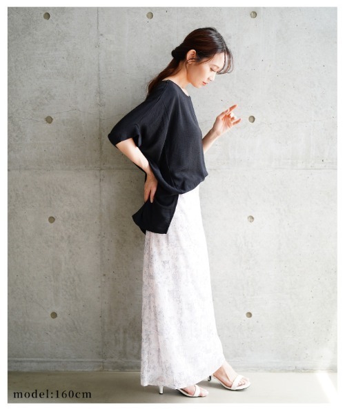 Sawa a la mode(サワアラモード)の「ドルマンスリーブカットソー(Tシャツ/カットソー・レディース・ホワイト/グレー/ブラック・FREE)」の12枚目の写真