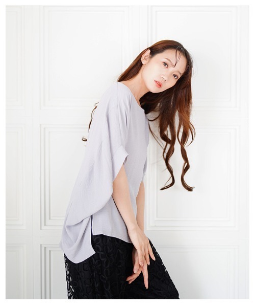 Sawa a la mode(サワアラモード)の「ドルマンスリーブカットソー(Tシャツ/カットソー・レディース・ホワイト/グレー/ブラック・FREE)」の18枚目の写真