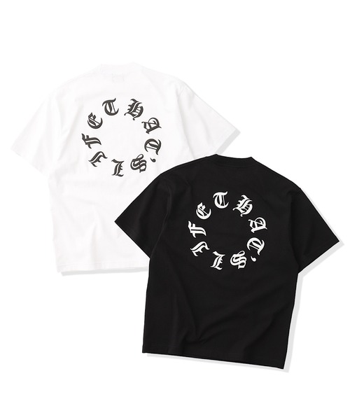 tシャツ バックサークルロゴ ビッグシルエット ユニセックス Tシャツ レディース メンズ メンズ トップス Tシャツ ビックシルエット お花 花柄 バック