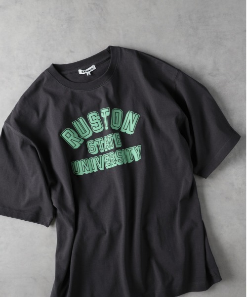 Right-on(ライトオン)の「Other(ソノタ)【メンズ】カレッジロゴTシャツ(Tシャツ/カットソー・メンズ・グレー/ネイビー/ブラック・XL/M/L)」の2枚目の写真
