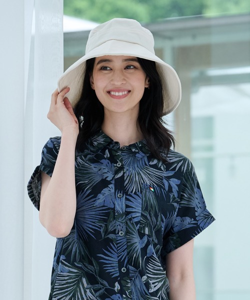 Arnold Palmer（アーノルドパーマー）の「ベーシック UVハット（ハット・レディース・ブラック/アイボリー/ライトベージュ・F）」の2枚目の写真