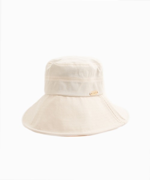 Arnold Palmer（アーノルドパーマー）の「ベーシック UVハット（ハット・レディース・ブラック/アイボリー/ライトベージュ・F）」の5枚目の写真