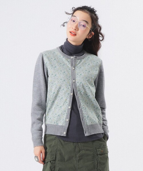 BEAMS BOY（ビームスボーイ）の「【2/5再値下げ】リバティ パッチ カーディガン（カーディガン/ボレロ・レディース・グレー/ブラック/レッド・1/2）」の12枚目の写真