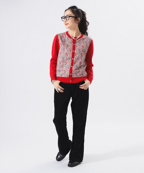 BEAMS BOY（ビームスボーイ）の「【2/5再値下げ】リバティ パッチ カーディガン（カーディガン/ボレロ・レディース・グレー/ブラック/レッド・1/2）」の22枚目の写真