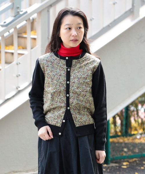 BEAMS BOY（ビームスボーイ）の「【2/5再値下げ】リバティ パッチ カーディガン（カーディガン/ボレロ・レディース・グレー/ブラック/レッド・1/2）」の7枚目の写真