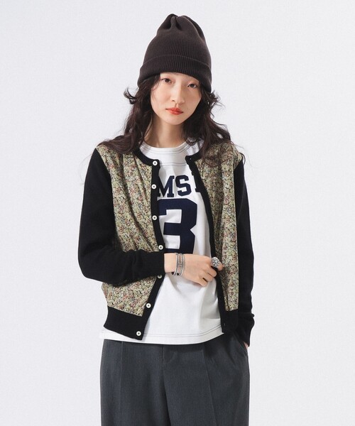 BEAMS BOY（ビームスボーイ）の「【2/5再値下げ】リバティ パッチ カーディガン（カーディガン/ボレロ・レディース・グレー/ブラック/レッド・1/2）」の8枚目の写真