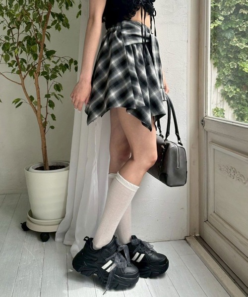 OLIVE des OLIVE(オリーブデオリーブ)の「腰巻きミニスカート(スカート・レディース・ブラック系その他/ワンウォッシュ・FREE)」の8枚目の写真